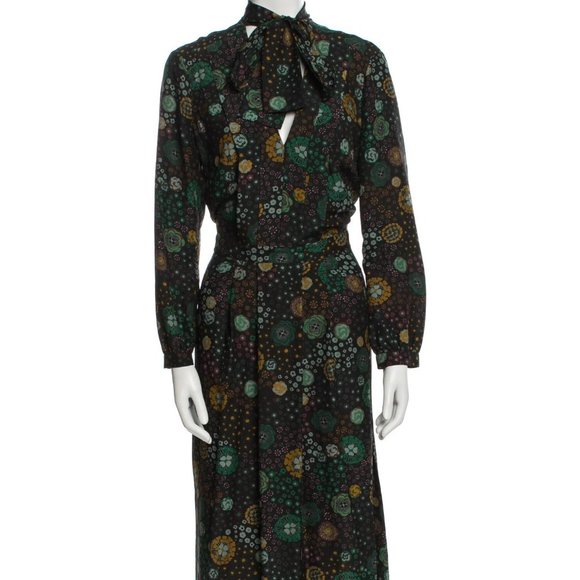 BURBERRY 100% SILK FLORAL DRESS - Picture 2 of 11